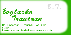 boglarka trautman business card